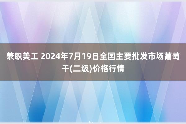 兼职美工 2024年7月19日全国主要批发市场葡萄干(二级)价格行情