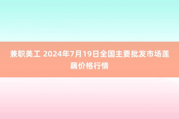 兼职美工 2024年7月19日全国主要批发市场莲藕价格行情