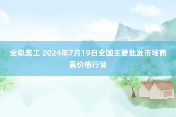 全职美工 2024年7月19日全国主要批发市场茼蒿价格行情